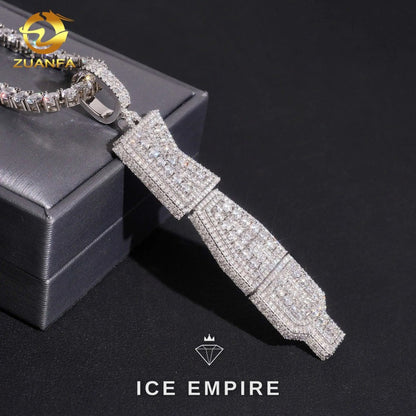 Iced Out Rose Gold Plated Moissanite Pendant