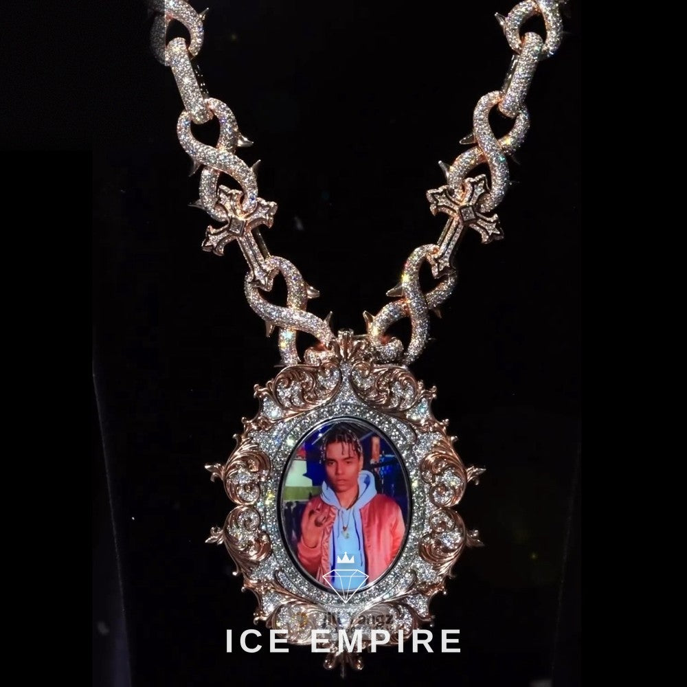 Iced Out 925 Silver Moissanite Pendant