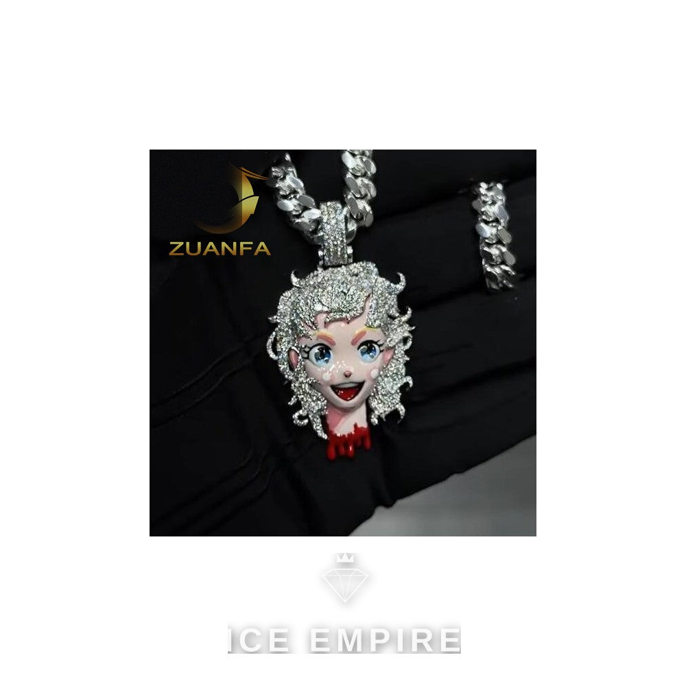 Iced Out Rose Gold Plated Moissanite Pendant
