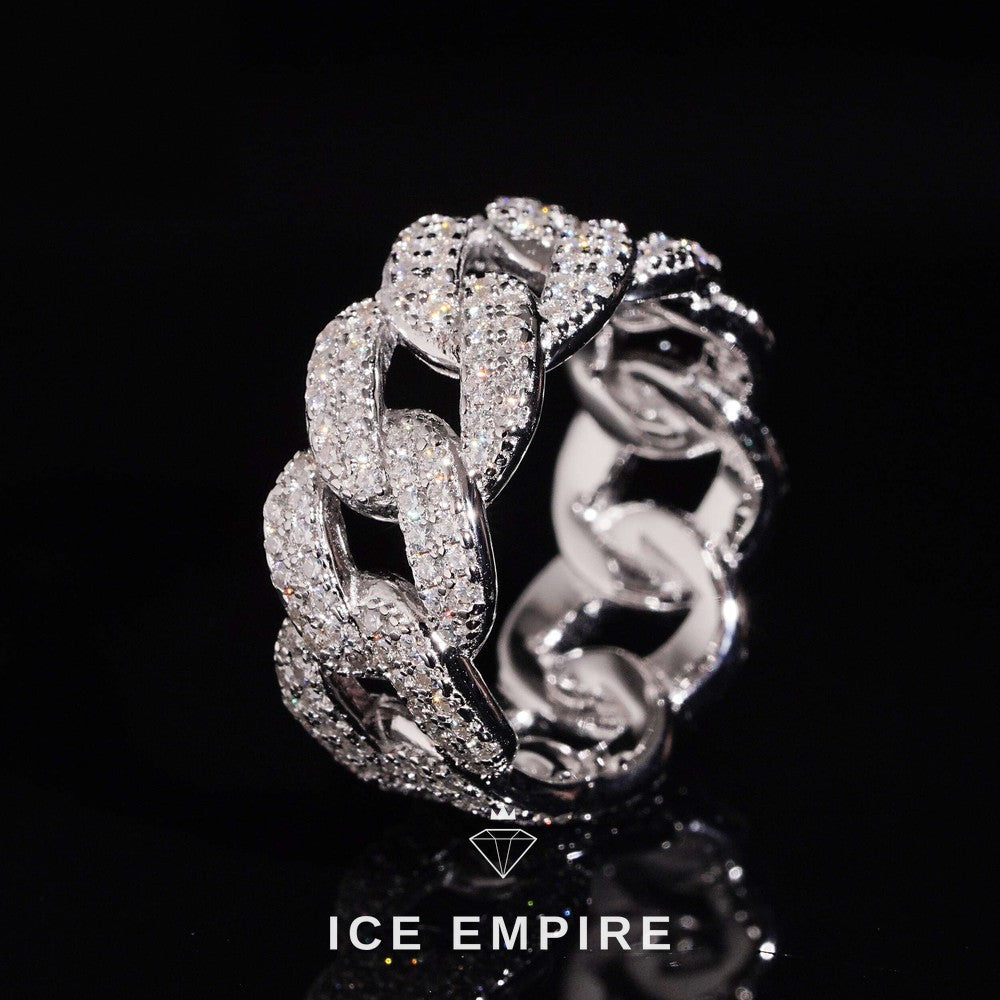 Iced Out 925 Silver Moissanite Cuban Chain