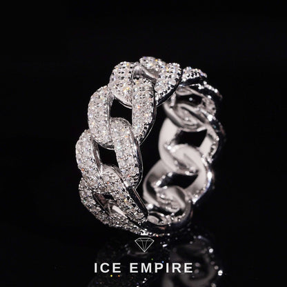 Iced Out 925 Silver Moissanite Cuban Chain