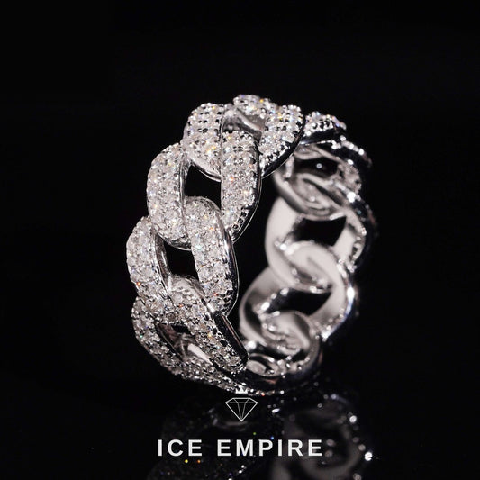 Iced Out 925 Silver Moissanite Cuban Chain