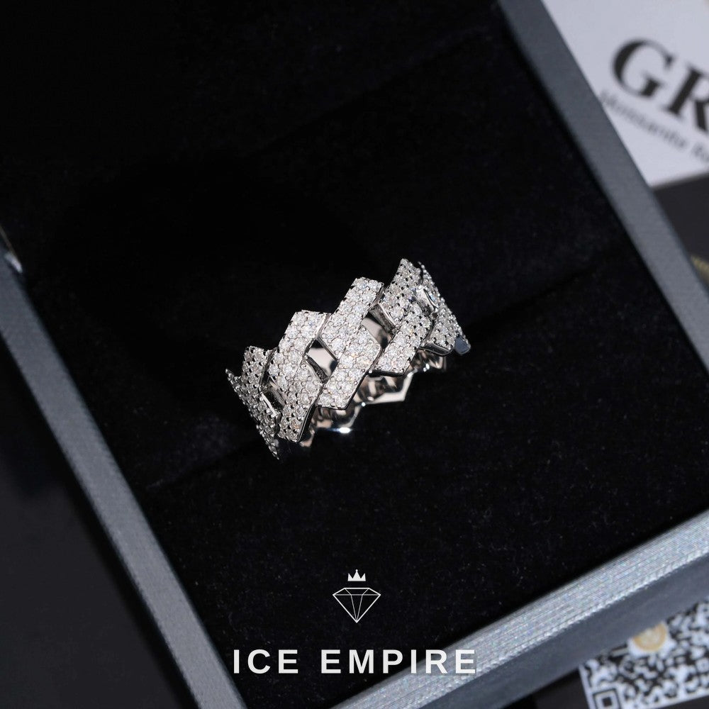Iced Out Rose Gold Plated Moissanite Cuban Chain