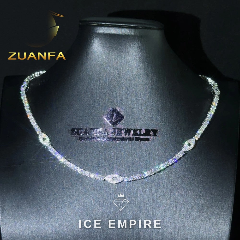 Iced Out Rose Gold Plated Moissanite Cuban Chain