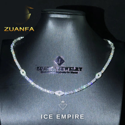 Iced Out Rose Gold Plated Moissanite Cuban Chain