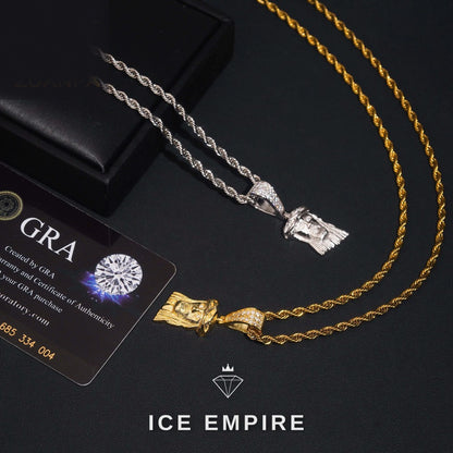 Iced Out Baguette Gold Plated Pendant