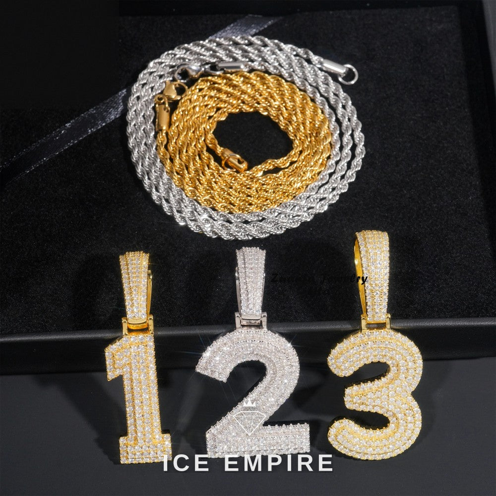 Iced Out 925 Silver Moissanite Pendant