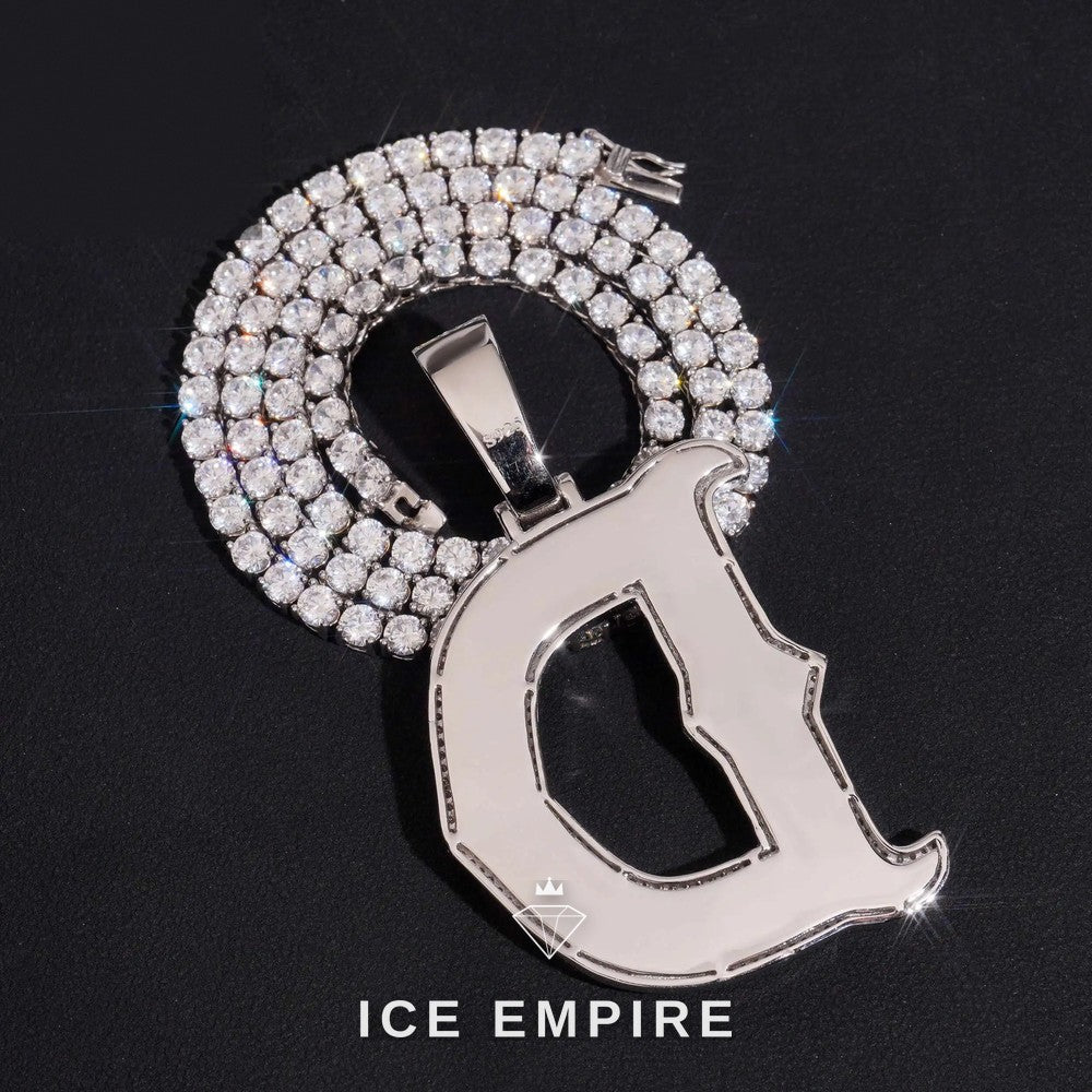 Iced Out Baguette 925 Silver Moissanite Pendant