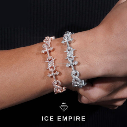 Iced Out Cross 925 Silver Moissanite Cuban Chain
