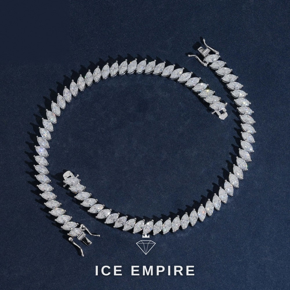 Iced Out 925 Silver Moissanite Tennis Bracelet