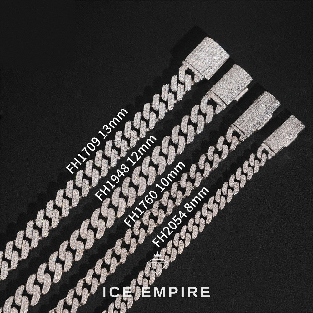 Iced Out Rose Gold Plated Moissanite Cuban Chain