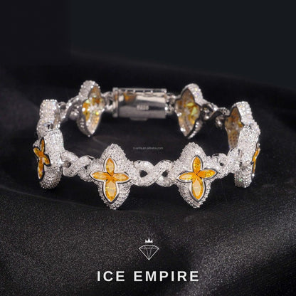 Iced Out Cross 925 Silver Moissanite Cuban Chain