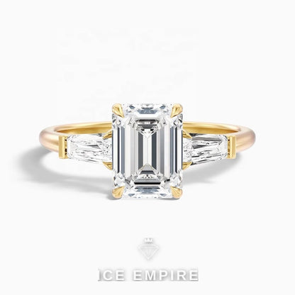 Iced Out 14K Gold Lab Grown Diamond Engagement Ring