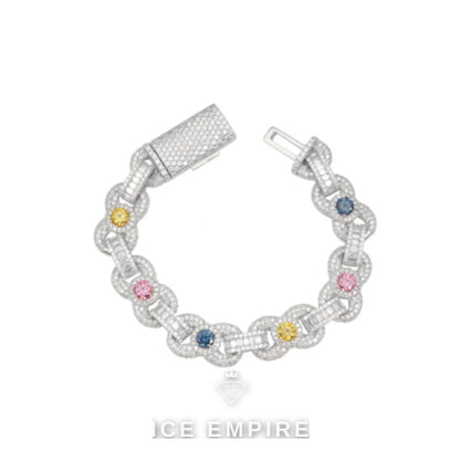 Iced Out Rose Gold Plated Moissanite Cuban Chain