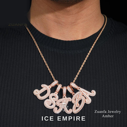Iced Out Gold Plated Moissanite Pendant