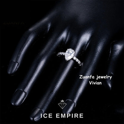 Iced Out 925 Silver Moissanite Ring