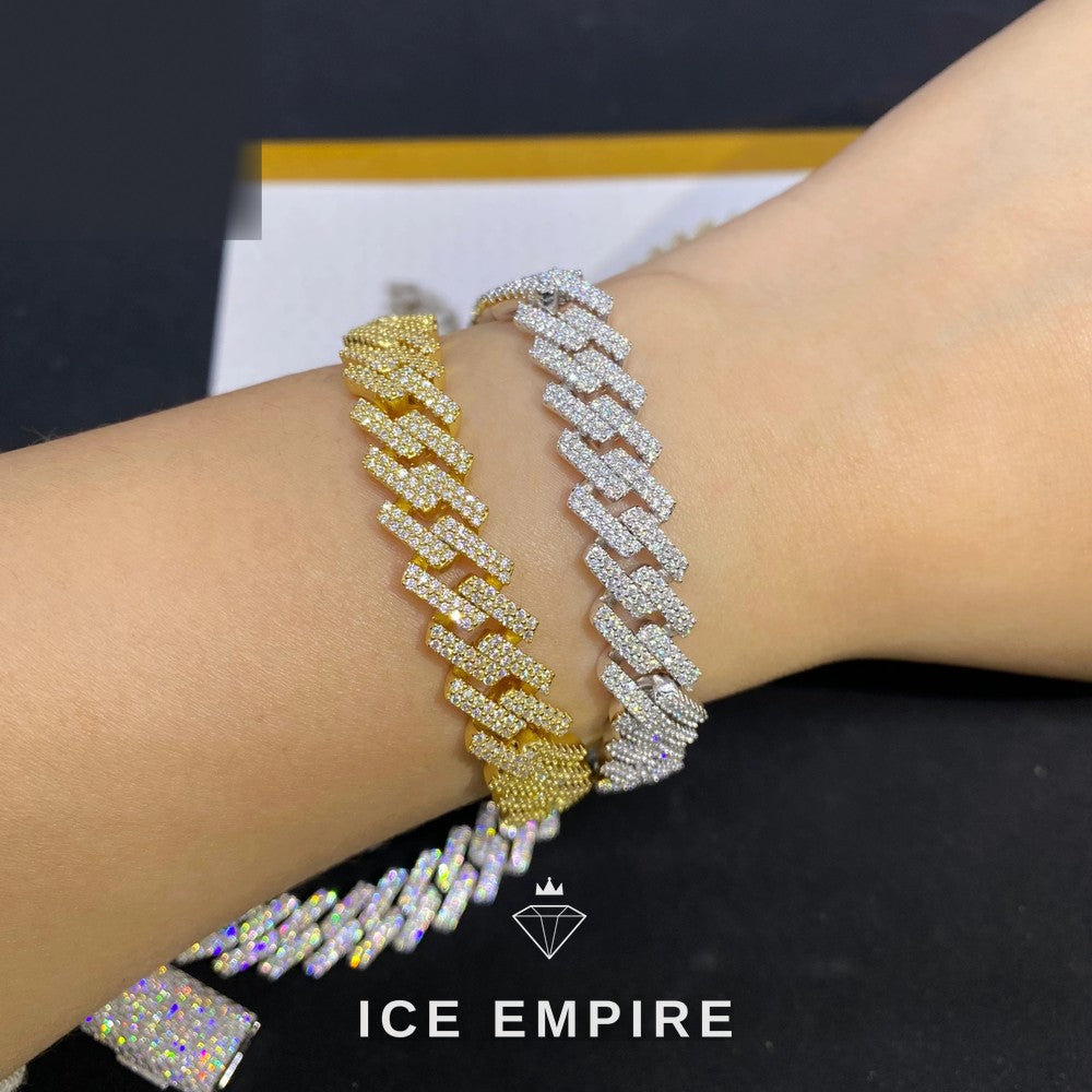 Iced Out Rose Gold Plated Moissanite Cuban Chain