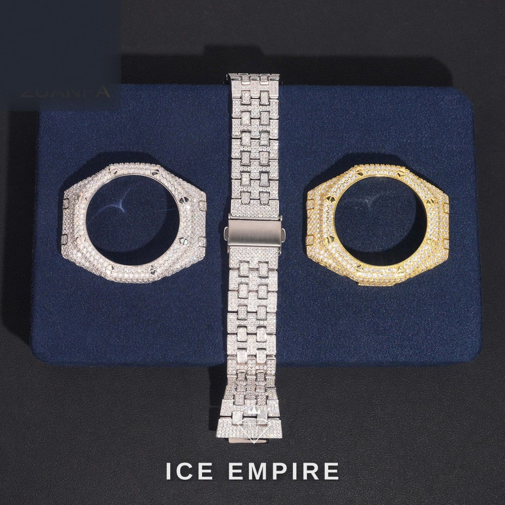 Iced Out 925 Silver Moissanite Watch