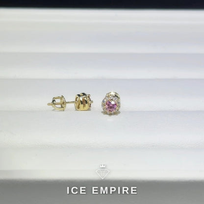 Iced Out 925 Silver Moissanite Stud Earrings