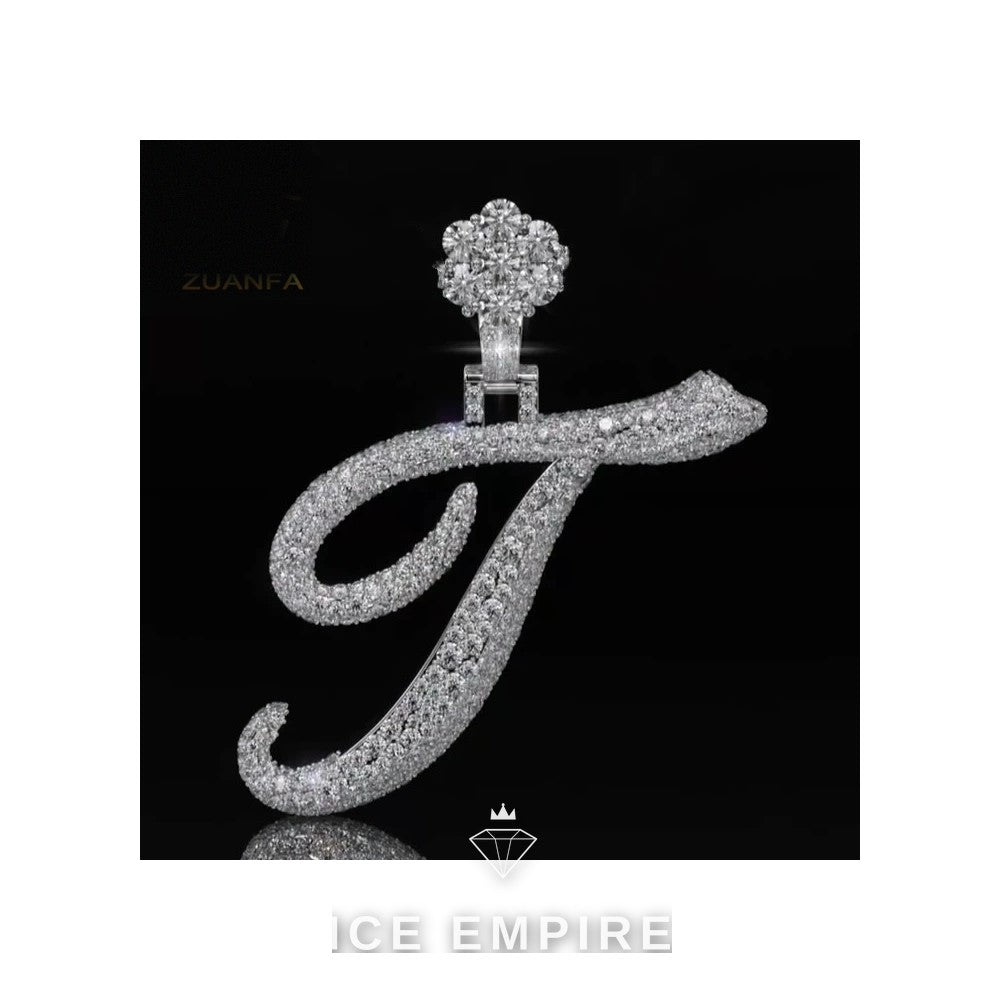 Iced Out Baguette 925 Silver Moissanite Pendant
