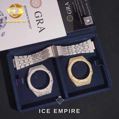 Iced Out 925 Silver Moissanite Watch