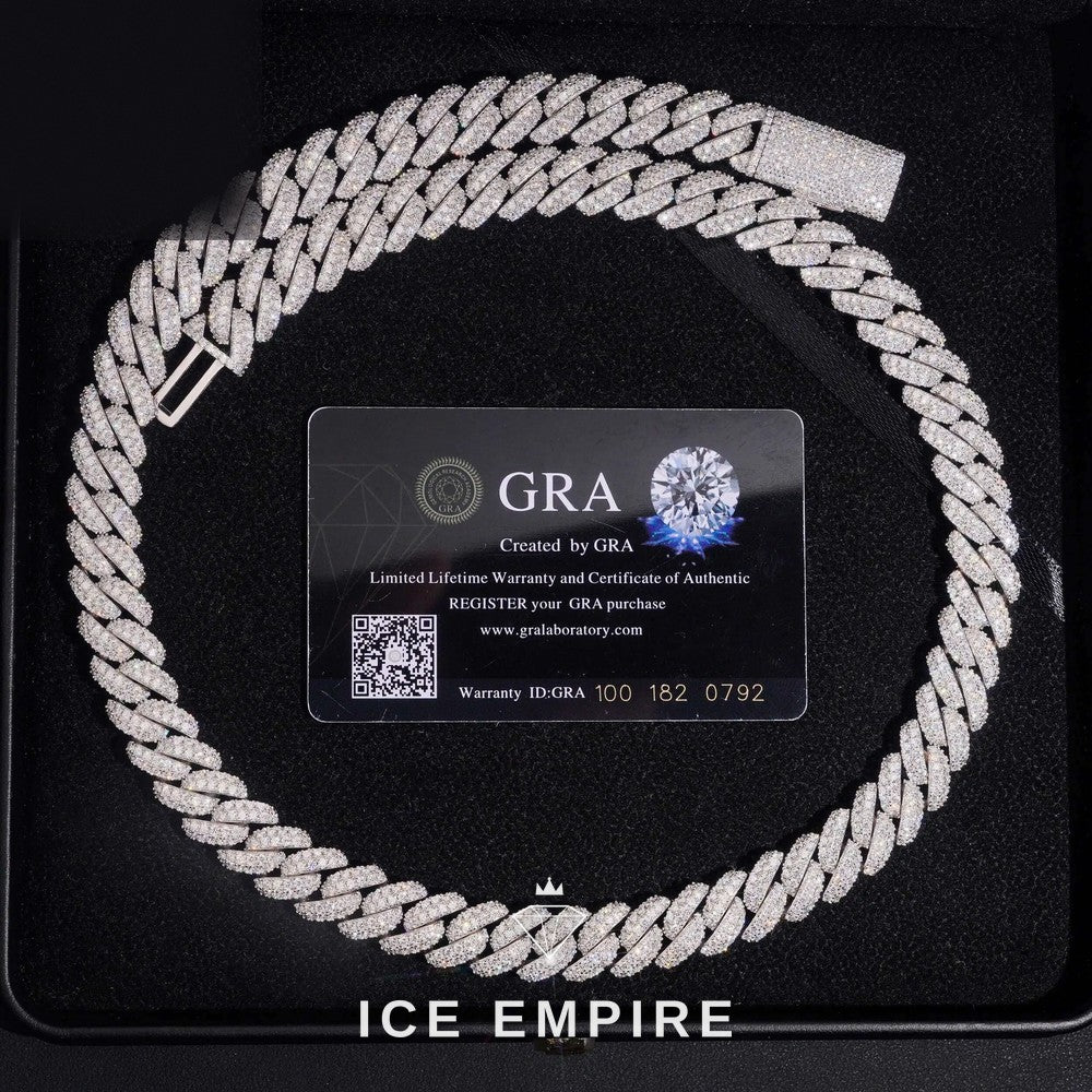 Iced Out Rose Gold Plated Moissanite Cuban Chain