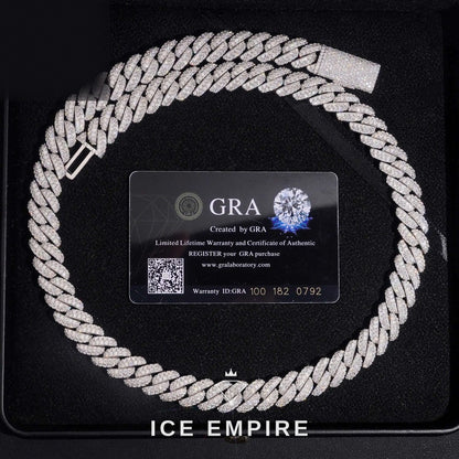 Iced Out Rose Gold Plated Moissanite Cuban Chain