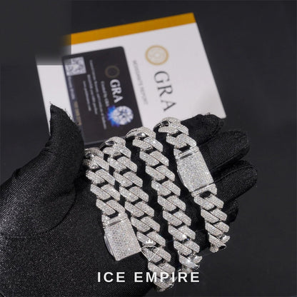 Iced Out Rose Gold Plated Moissanite Cuban Chain