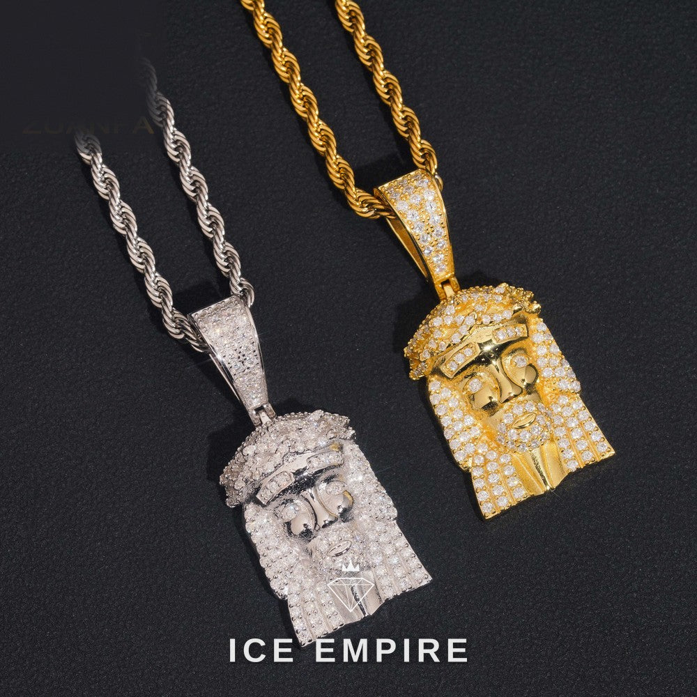 Iced Out Rose Gold Plated Moissanite Pendant