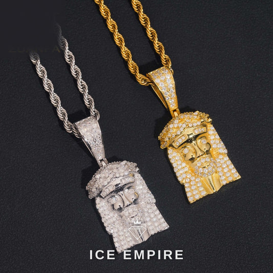 Iced Out Rose Gold Plated Moissanite Pendant
