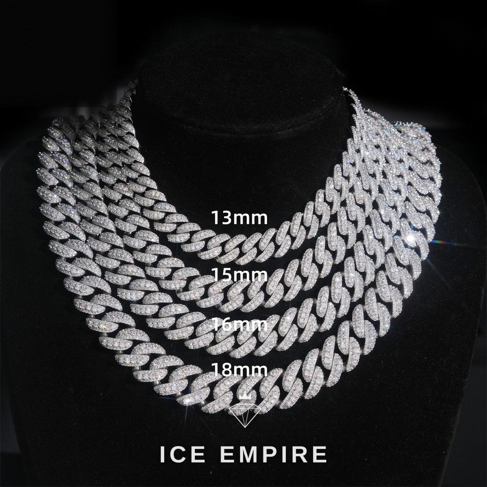 Iced Out Rose Gold Plated Moissanite Cuban Chain