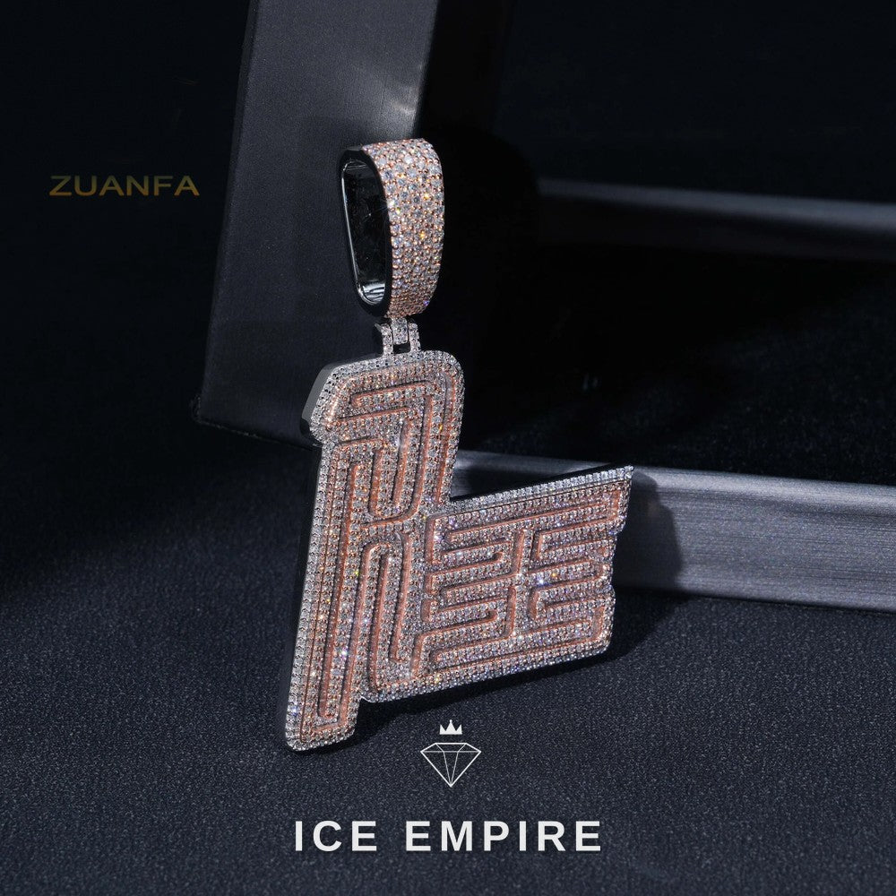 Iced Out Rose Gold Lab Grown Diamond Pendant
