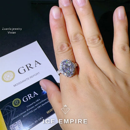 Iced Out 925 Silver Moissanite Ring