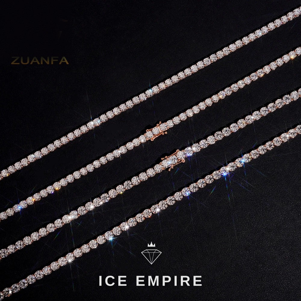 Iced Out 10K Gold Lab Grown Diamond Tennis Chain