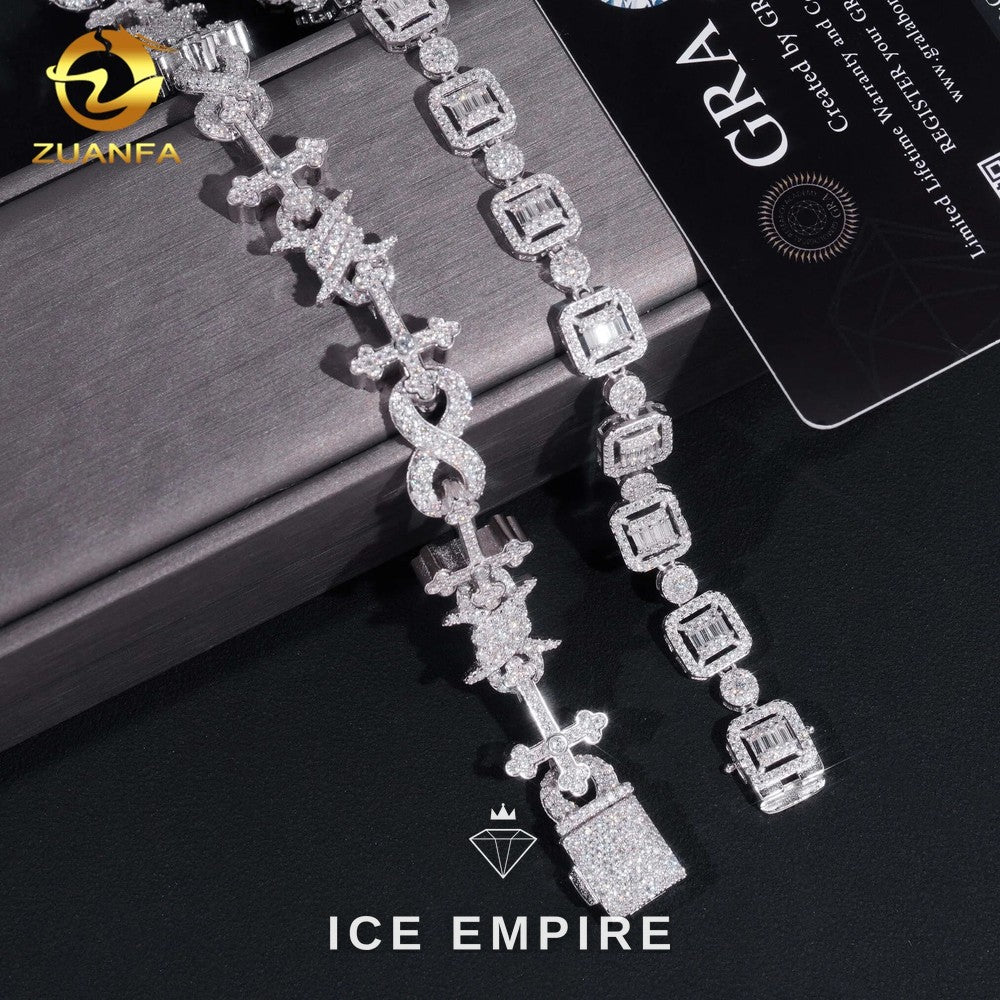 Iced Out Gold Plated Moissanite Cuban Chain