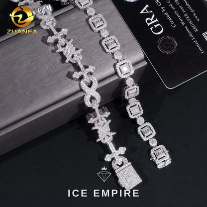 Iced Out Gold Plated Moissanite Cuban Chain