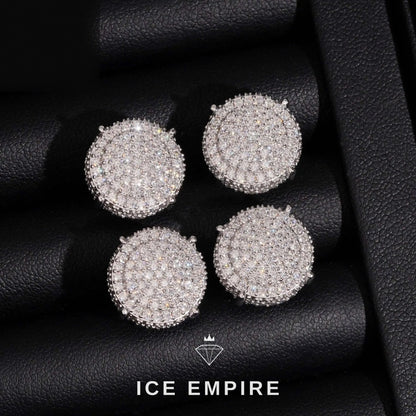 Iced Out Gold Plated Moissanite Stud Earrings