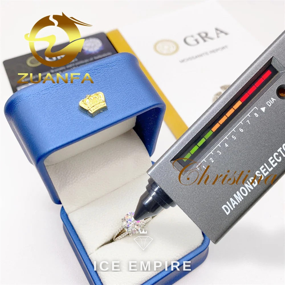 Iced Out Gold Plated Moissanite Wedding Band