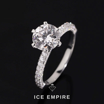 Iced Out Gold Plated Lab Grown Diamond Wedding Band