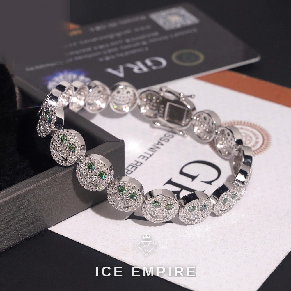 Iced Out Rose Gold Plated Moissanite Bracelet