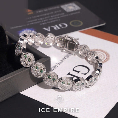 Iced Out Rose Gold Plated Moissanite Bracelet