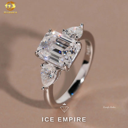 Iced Out Gold Plated Moissanite Wedding Band