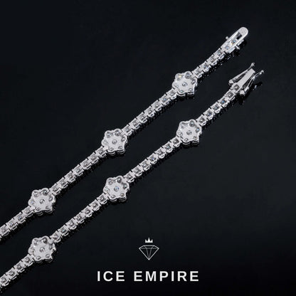 Iced Out 925 Silver Moissanite Tennis Chain