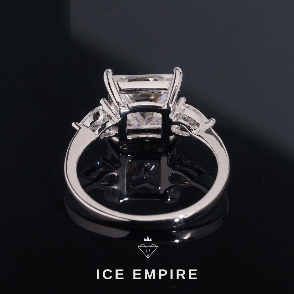 Iced Out Gold Plated Moissanite Wedding Band