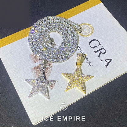 Iced Out 925 Silver Moissanite Pendant