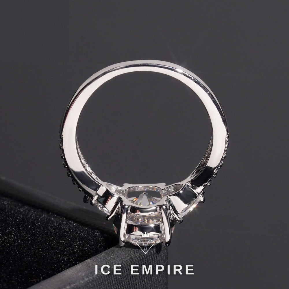 Iced Out Rose Gold Plated Moissanite Wedding Band