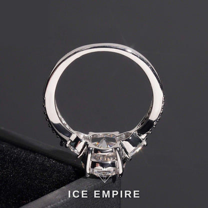 Iced Out Rose Gold Plated Moissanite Wedding Band