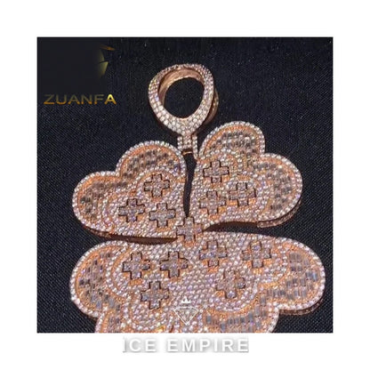 Iced Out 925 Silver Moissanite Pendant