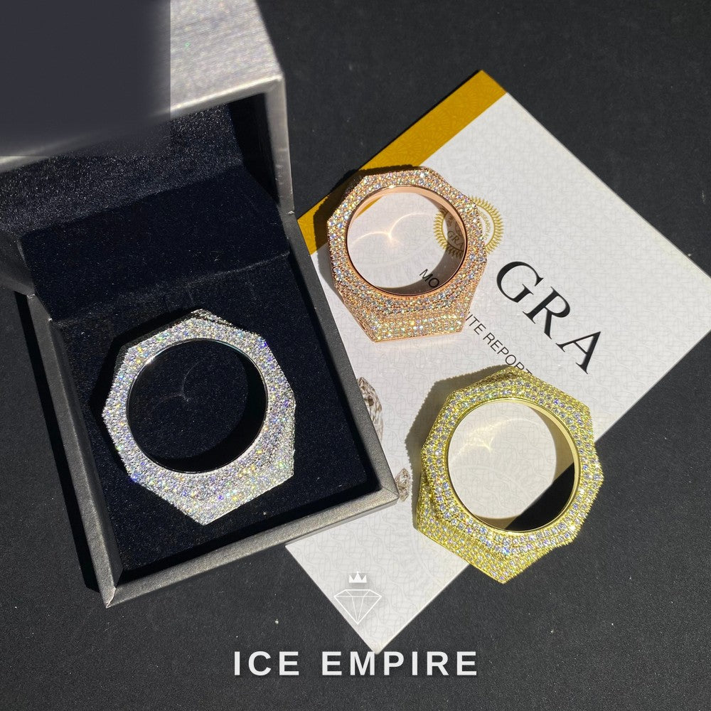 Iced Out 925 Silver Moissanite Watch
