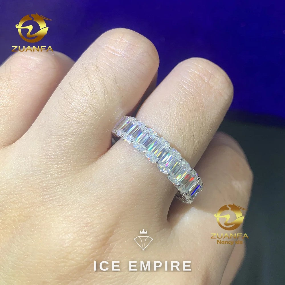 Iced Out Gold Plated Moissanite Engagement Ring